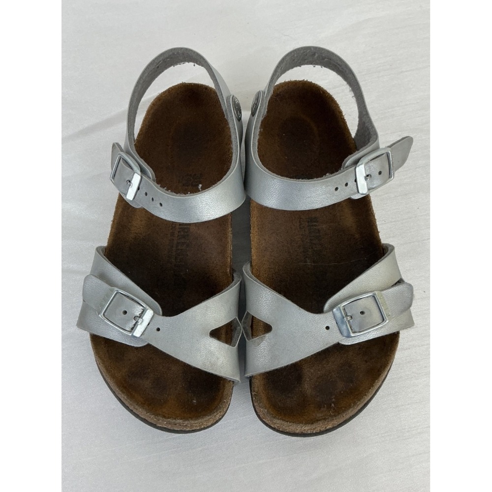 Silver Birkenstocks Rio size 30 Kids Size 12